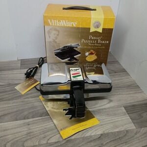 VillaWare Prego Pizzelle Baker Series 2 Maker 3600-NS Italian Cookies